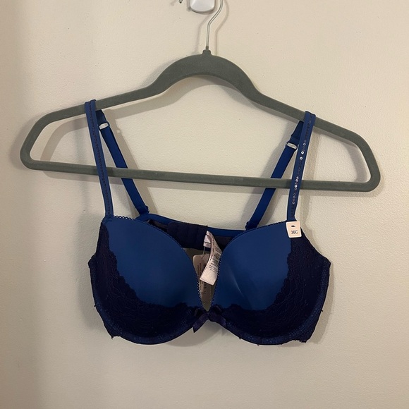 La SENZA Blue and Black Lace Bra - Picture 1 of 3